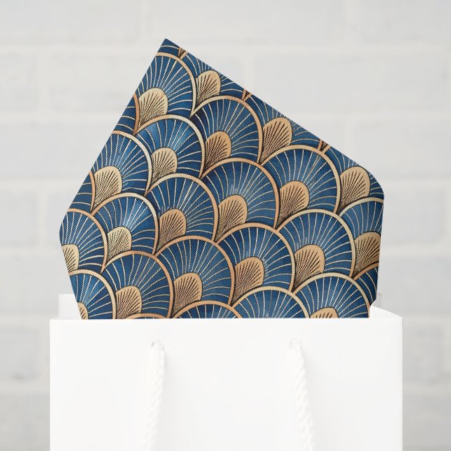 Cute Art Deco tiled pattern  Tissue Paper (Gift Bag)