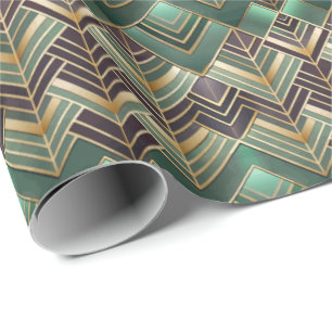 Cute Art Deco tiled pattern  Wrapping Paper
