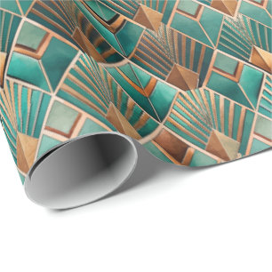 Cute Art Deco tiled pattern  Wrapping Paper