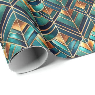 Cute Art Deco tiled pattern Wrapping Paper