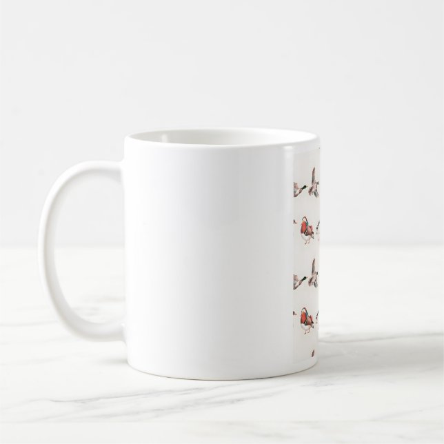 cute art duck print pattern coffee mug (Left)