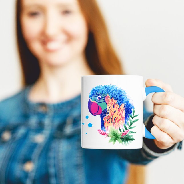 Cute Art for Parrot Quotes Mug (Cute Art for Parrot Quotes Mug)