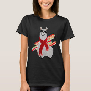 Cute Art Lama Llama Alpaca Peru mexican T-Shirt
