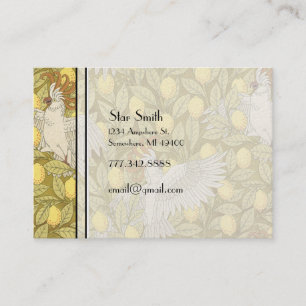 Cute Art Nouveau Vintage Cockatoo Boutique Card