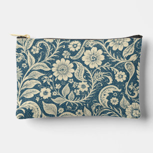 Cute Art Nouveau Watercolor Floral Cosmetic Bag