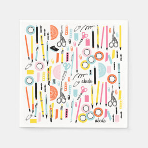 Cute Art Supplies Paper Napkins