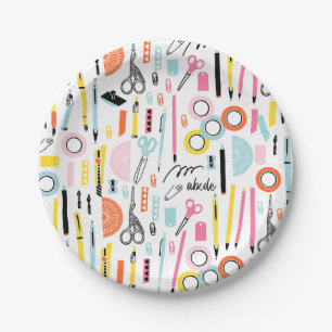 Cute Art Supplies Paper Plates