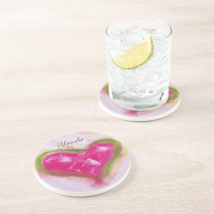 Cute Artistic Hearts Chalk Hand-painted Coaster