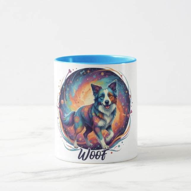 Cute Artistic Puppy Design for Dog Lovers Mug (Center)