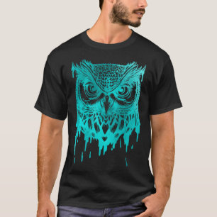 Cute Artsy Owl Wildlife Colorful Birds Nature T-Shirt