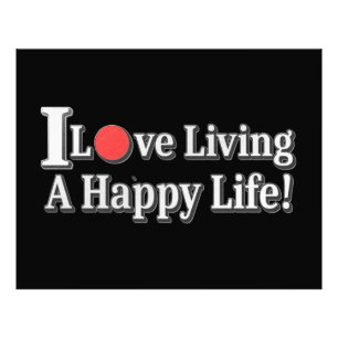 Cute Artwork Design About "Happy Life". Buy Photo Print