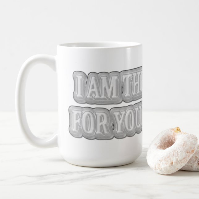 Cute Artwork Design About "I AM THE SOLUTION" Buy Coffee Mug (With Donut)