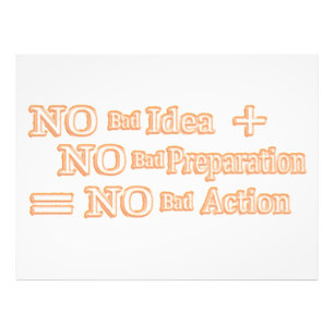 Cute Artwork Design "No Bad Action Equation" Buy Photo Print