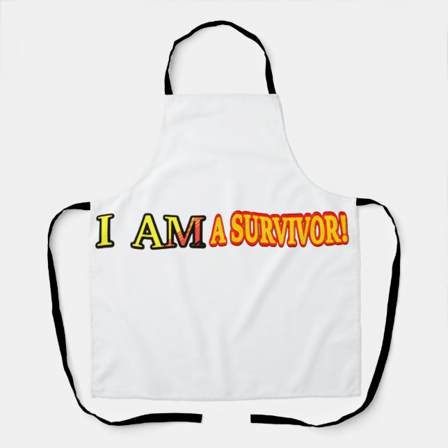 Cute Artwork Design "SURVIVOR". Buy Now Apron (Front)