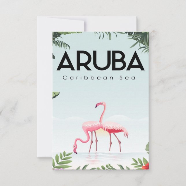 cute Aruba RSVP Card (Front)