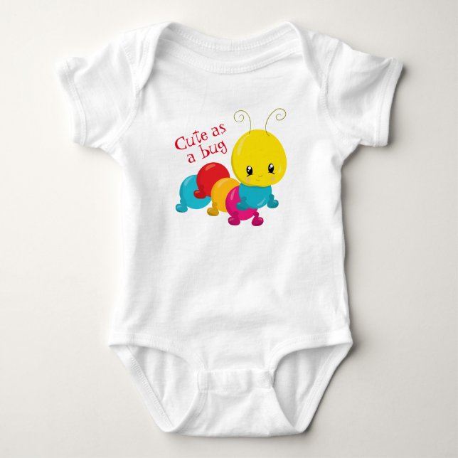Cute as a Bug Baby Bodysuit (Front)