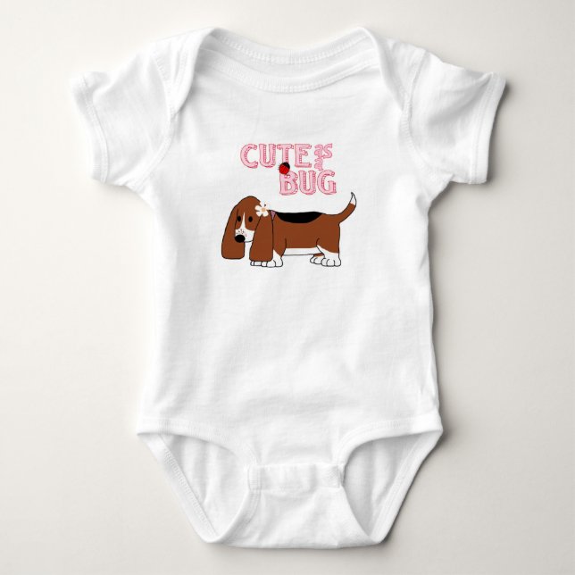 Cute as a Bug Infant Romper Baby Bodysuit (Front)