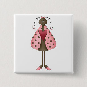Cute as a Bug · Ladybug Doll 15 Cm Square Badge
