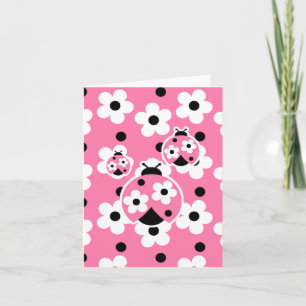 Cute As A Bug (Pink) Holiday Card