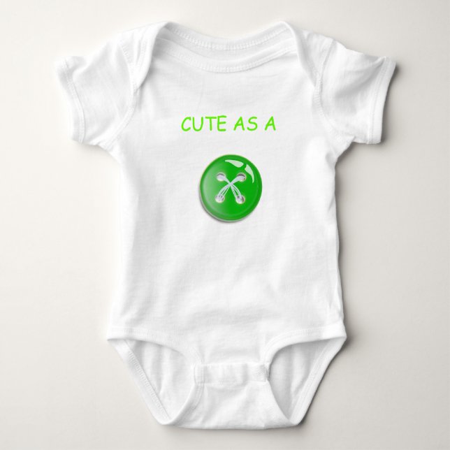 Cute as a Button Baby Bodysuit (Front)