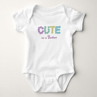 Cute as a button baby bodysuit