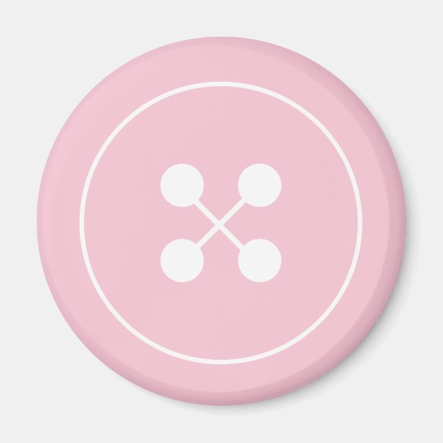 Cute as a Button Baby Shower Magnet Favour (Front)