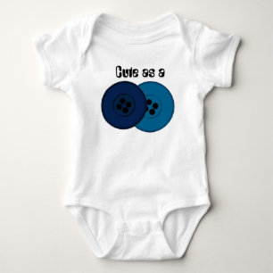 Cute as a Button Buttons Animated Baby Bodysuit
