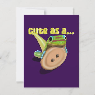 Cute as a Button — GECKO Postcard