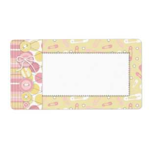 Cute as a Button Girl Name Tag