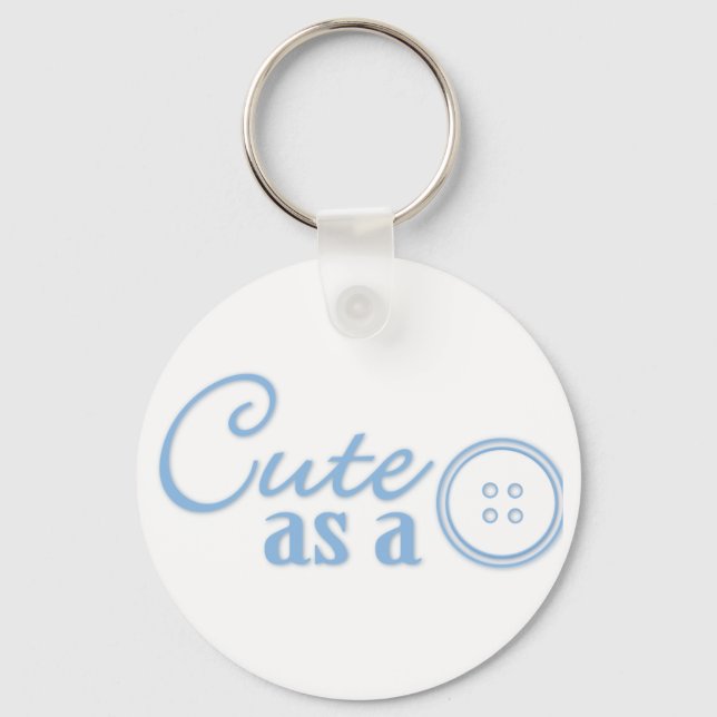 Cute as a Button Key Ring (Front)