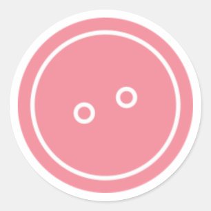 Cute as a Button (Pink) Classic Round Sticker