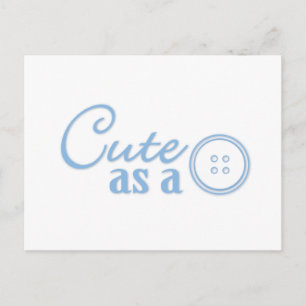 Cute as a Button Postcard