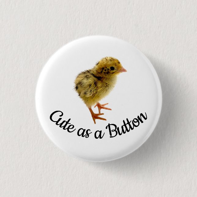 Cute as a button Quail (Front)