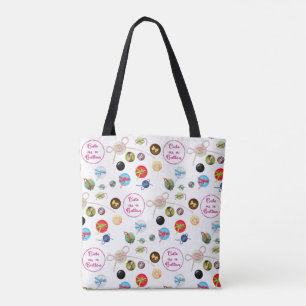 Cute As a Button Sewing Quote Buttons & Ribbons Tote Bag