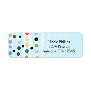 Cute As A Button Shower Invitation Address Labels