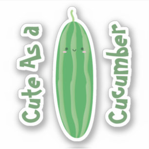 Cute As a Cucumber Funny Kawaii Cool Cutecumber