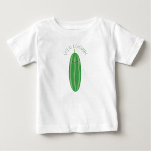 Cute As a Cucumber Funny Kawaii Cutecumber Unisex Baby T-Shirt