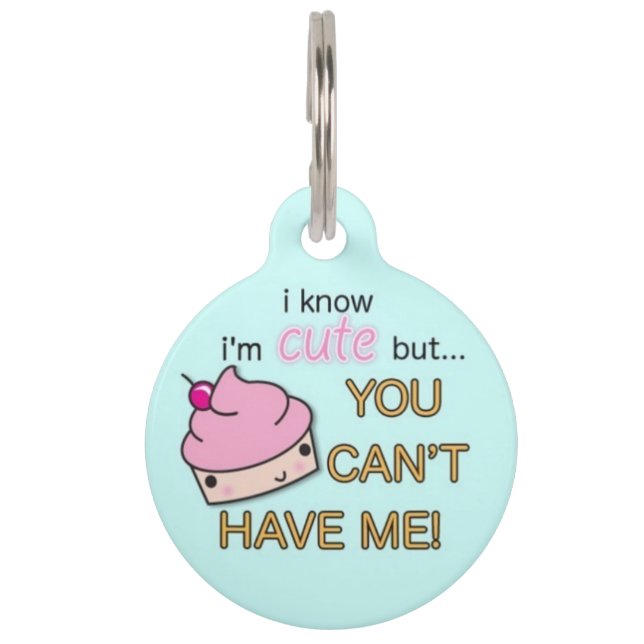 Cute As A Cupcake Pet ID Tag (Front)