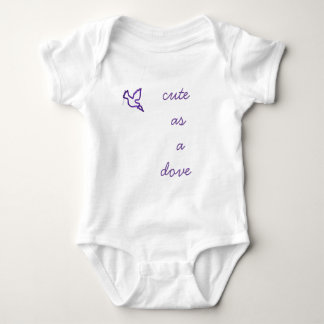 Cute as a dove baby bodysuit