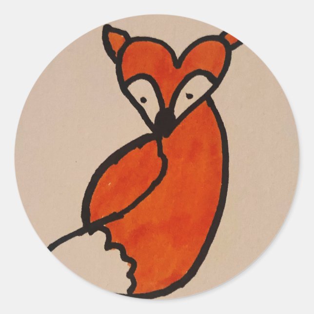 Cute as a fox sticker  (Front)