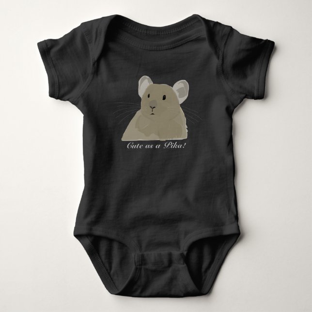 Cute as a Pika Baby Bodysuit (Front)