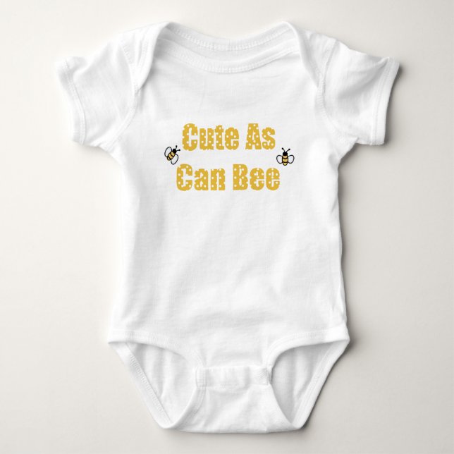 Cute as Can Bee baby Bodysuit (Front)