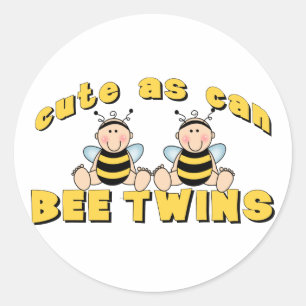 Cute As Can BEE Twins Classic Round Sticker