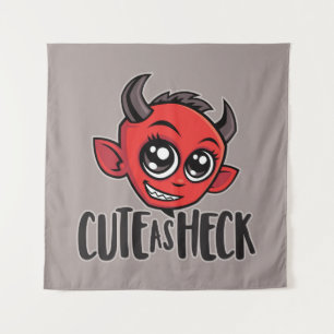 Cute as Heck Devil Tapestry
