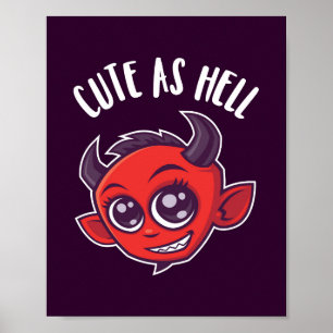 Cute as Hell Devil Poster