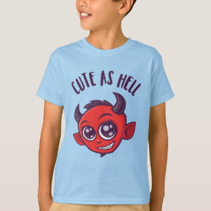 Cute as Hell Devil with Dark Text T-Shirt