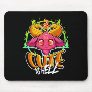 Cute As Hell Halloween Kawaii Phomet Funny Satan G Mouse Mat