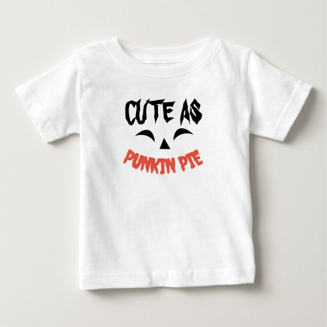 Cute As Pumpkin Pie Halloween Toddler Tee (Front)