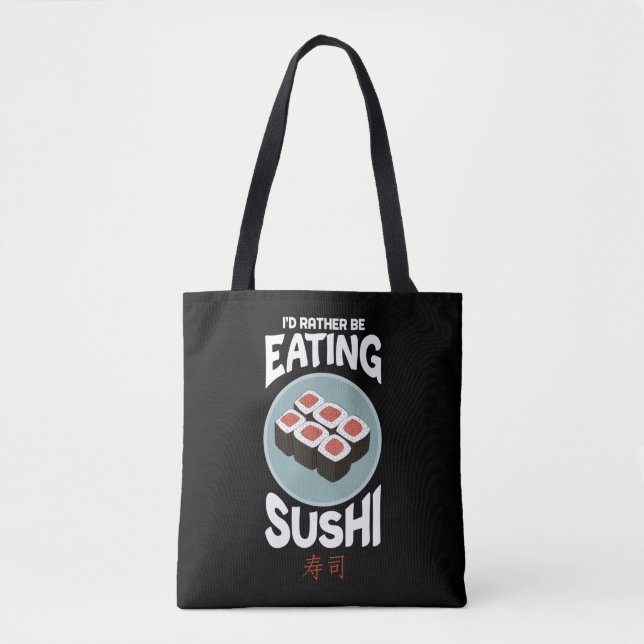 Cute Asian Food Kawaii Sushi Rice Fish Lover Tote Bag (Front)