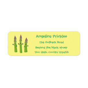 Cute asparagus singing vegetable trio cartoon